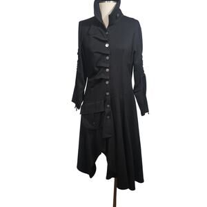 I.C. by Connie K sz S asymmetrical lagenlook duster jacket avant garde
